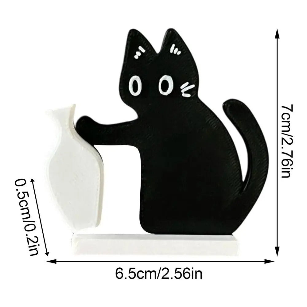 Hang In There! Black Cat Fridge Magnet