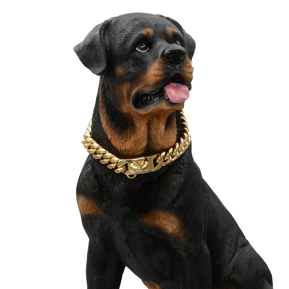 Kubanische Gliederkette aus Gold für Hunde