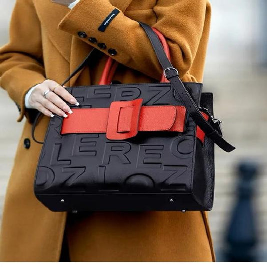 ZOOLER レディース ハンドメイド レザー ショルダーバッグ