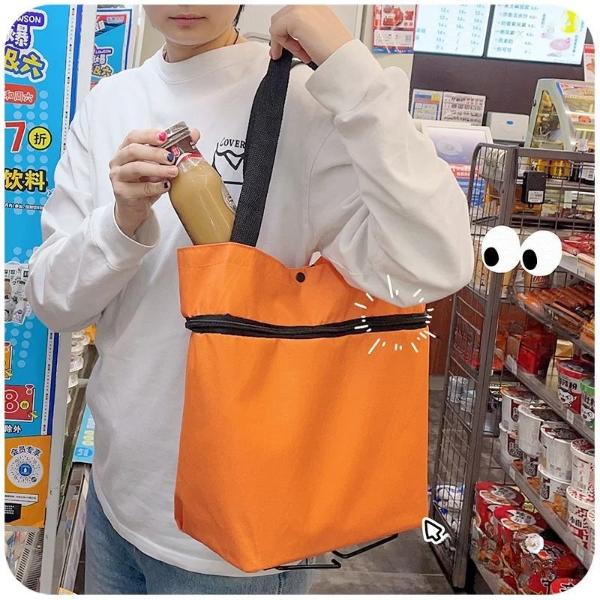 おしゃれな折りたたみ式ショッピングカート(車輪付き)
