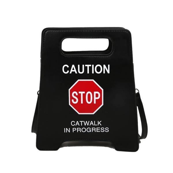 Novelty Caution Sign Tote Handbag