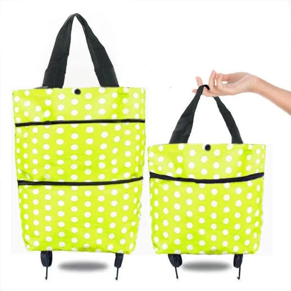 おしゃれな折りたたみ式ショッピングカート(車輪付き)