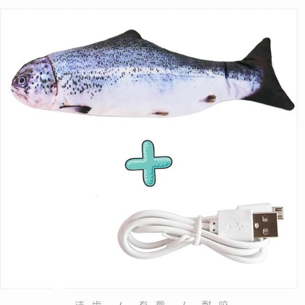 2024 Verbessertes interaktives Katzenspielzeug mit zappelndem Fisch