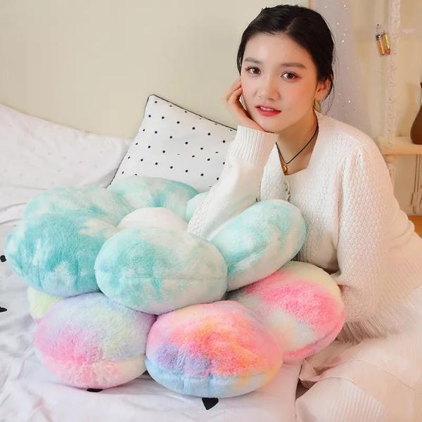 SOFA-LICIOUS Premium Flauschiges Blumen-Sofakissen