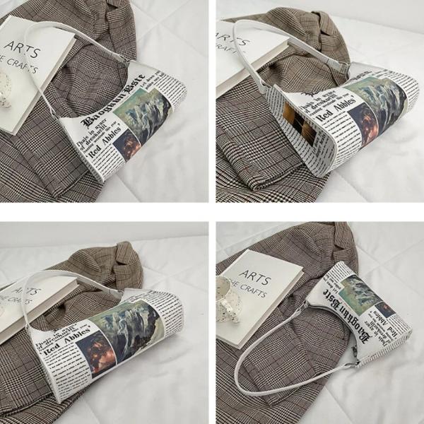 Fashion Newspaper Purse Clutch Bag