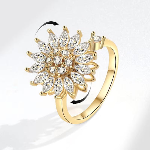Dianty Damen-Ring mit weinendem Gesicht und stapelbarem Gesichtsring