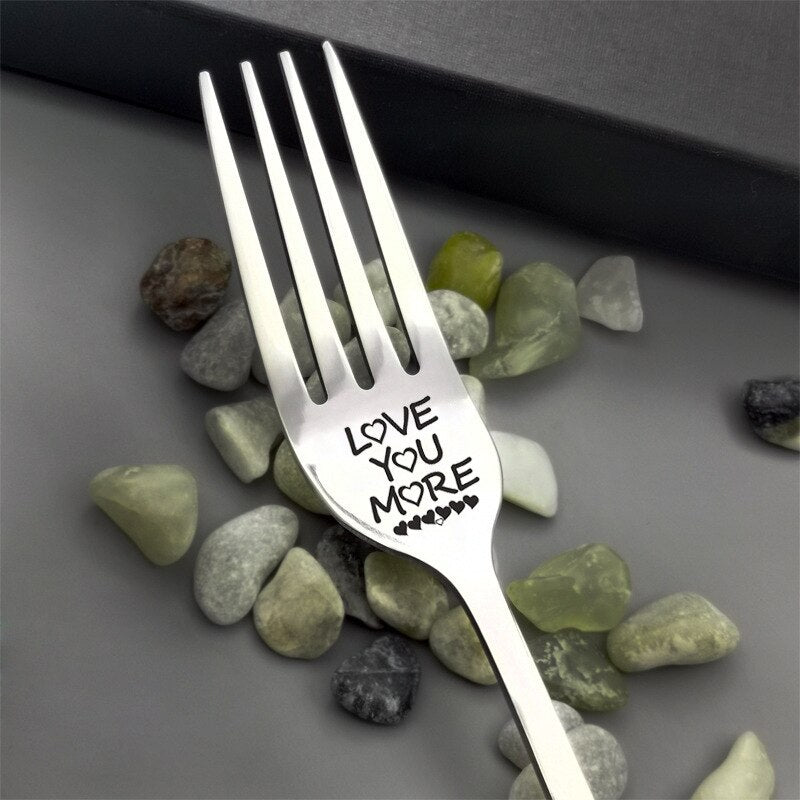 I forking Love You Engraved Fork