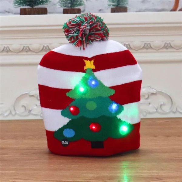 Weihnachts-LED-Bean-Strickmütze