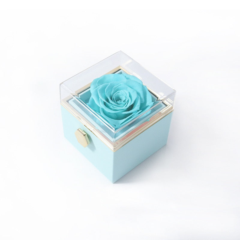ROSEBOX Rotatable Preserved Rose Jewelry Box