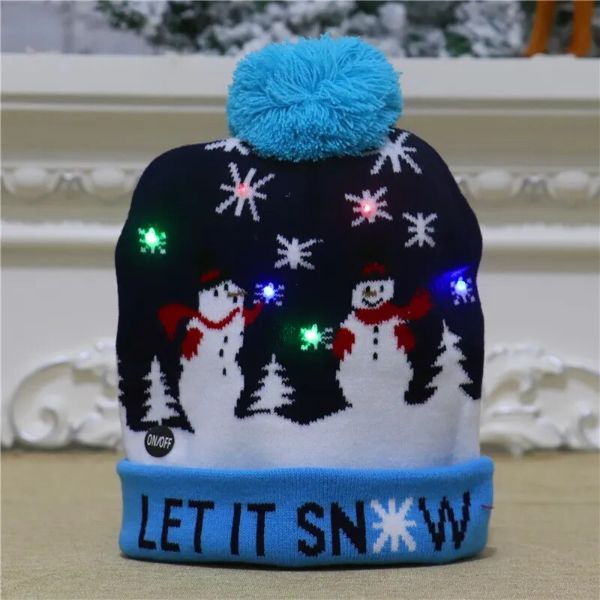 Weihnachts-LED-Bean-Strickmütze