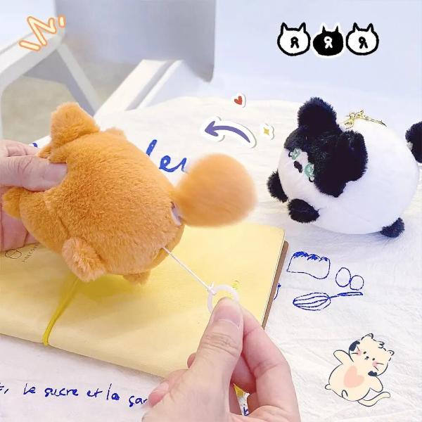GRATISGESCHENK (BIS ZU 24,99 $): Schlüsselanhänger mit Plüschkatze und wedelndem Schwanz