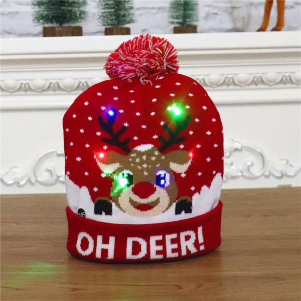Weihnachts-LED-Bean-Strickmütze
