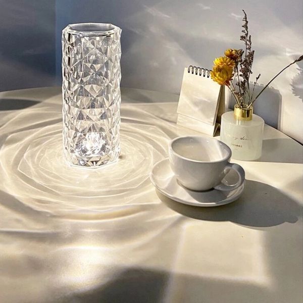 Touch Control Rose Crystal Lamp