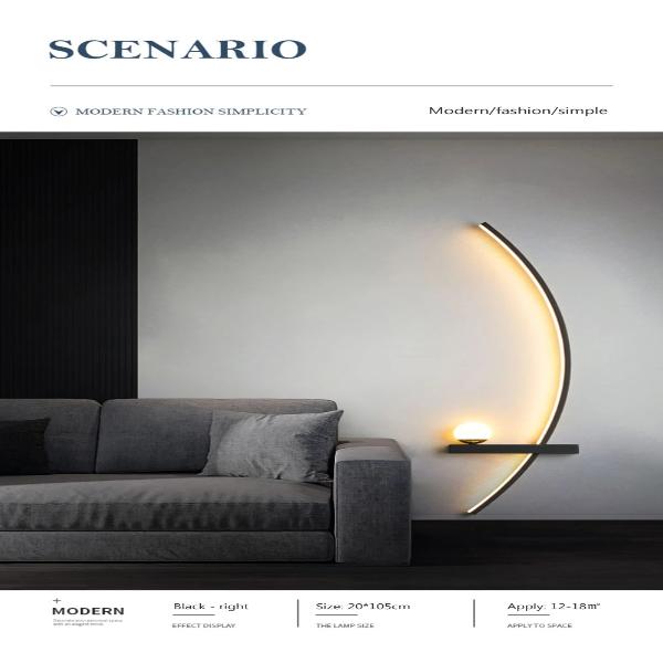 Modern LED Minimalist Bedside Arc Lamp