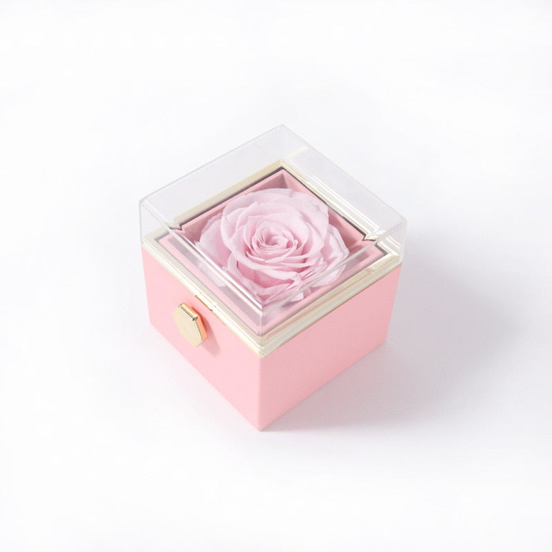 ROSEBOX Rotatable Preserved Rose Jewelry Box