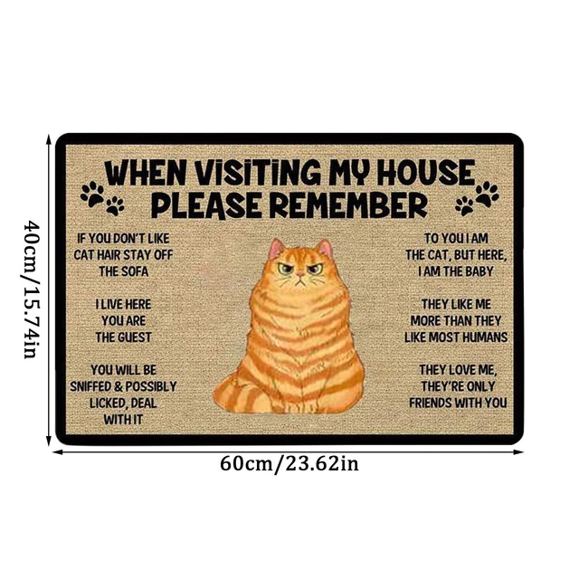 Anti-Rutsch-Fußmatte „Cat Welcome“