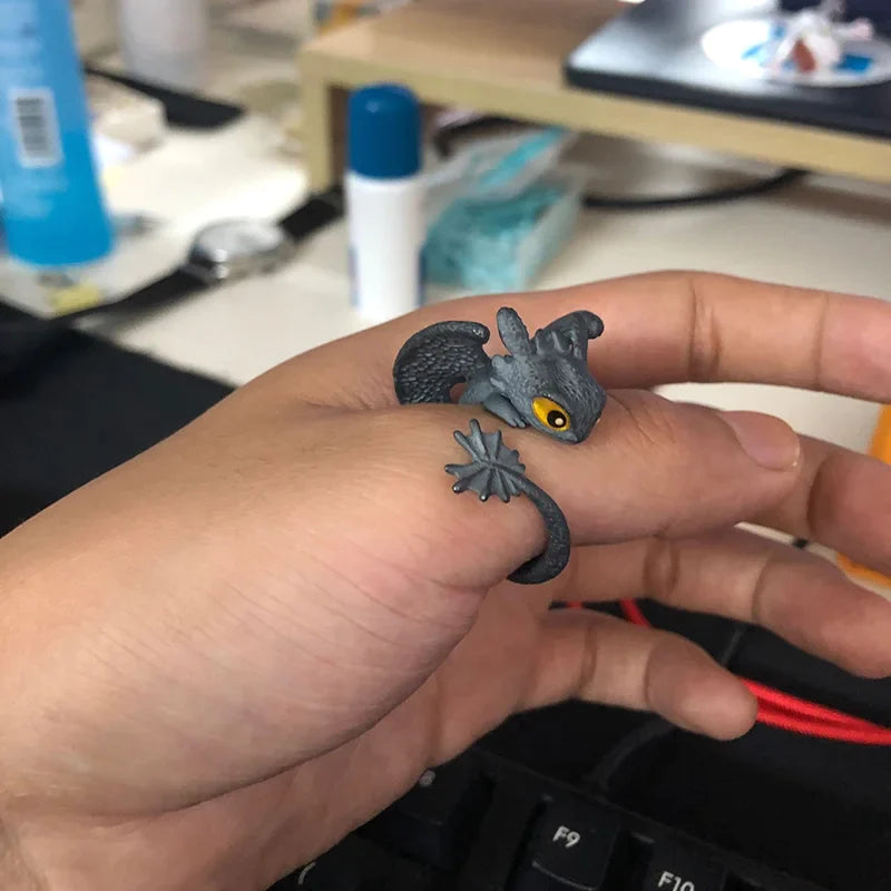 調節可能な歯のないファンタジードラゴンのカップルリング