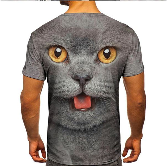 ビッグフェイス ブラックキャット メンズ Tシャツ