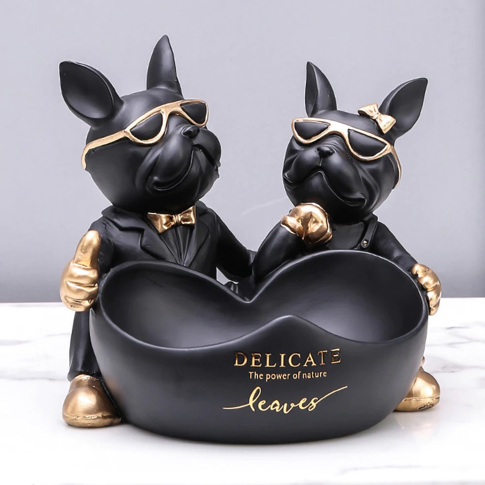 Nordic Twin & Big Mouth French Bulldog Desktop Decoration