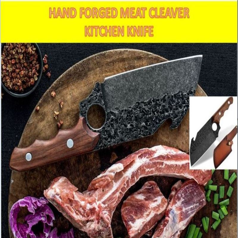 HandForged Meat Butcher Cleaver Kitchen Knife