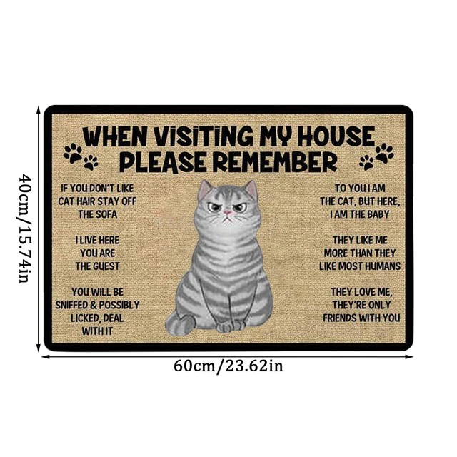 Anti-Rutsch-Fußmatte „Cat Welcome“