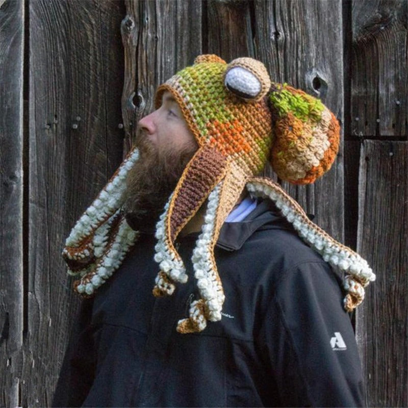 Lustiger gehäkelter Oktopus & Gladiatorhut