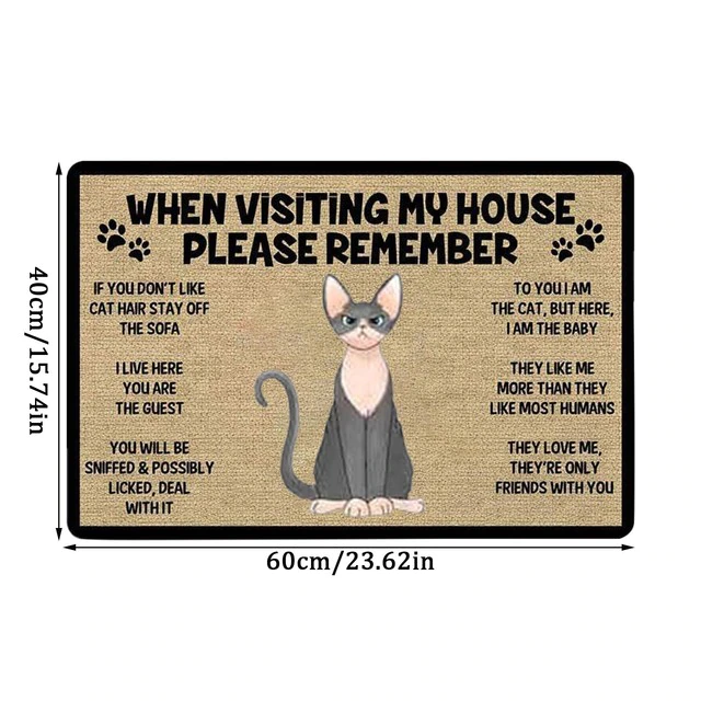 Anti-Rutsch-Fußmatte „Cat Welcome“