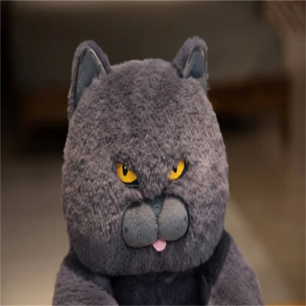 Fuming Furball Schwarze Katze Squish Plüschtier