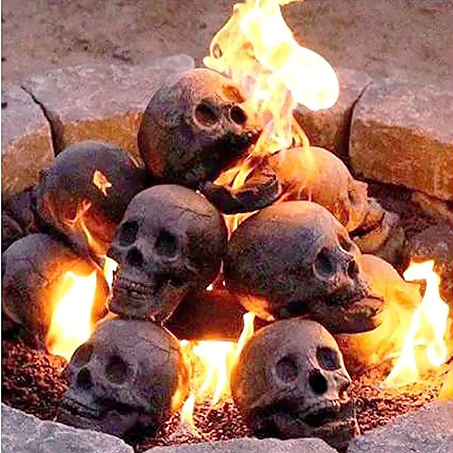 Halloween Ceramic Fire Pit Skull