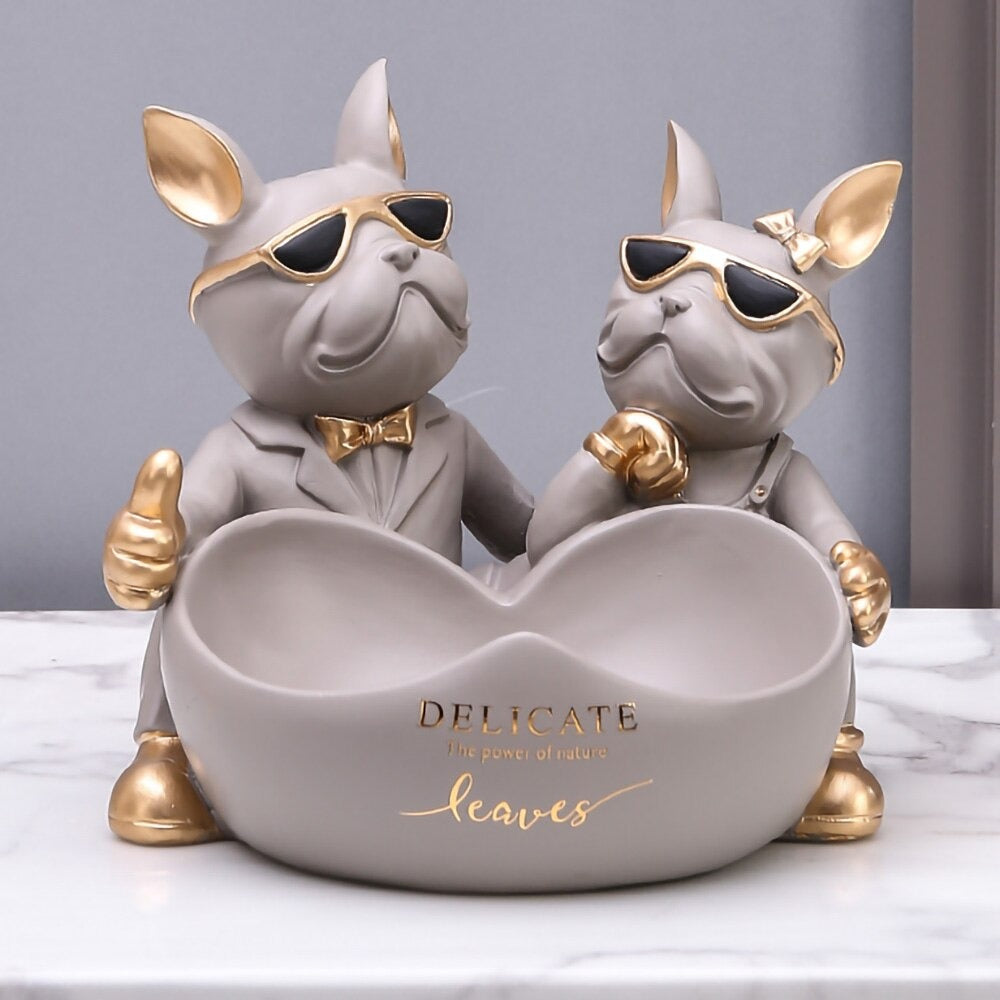 Nordic Twin & Big Mouth French Bulldog Desktop Decoration