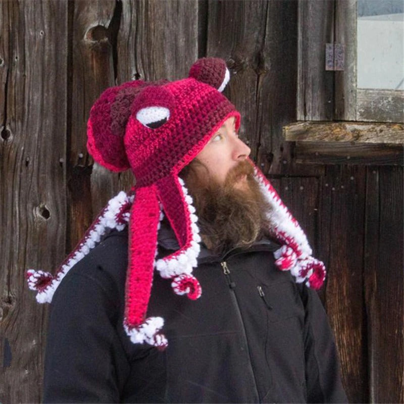 Lustiger gehäkelter Oktopus & Gladiatorhut