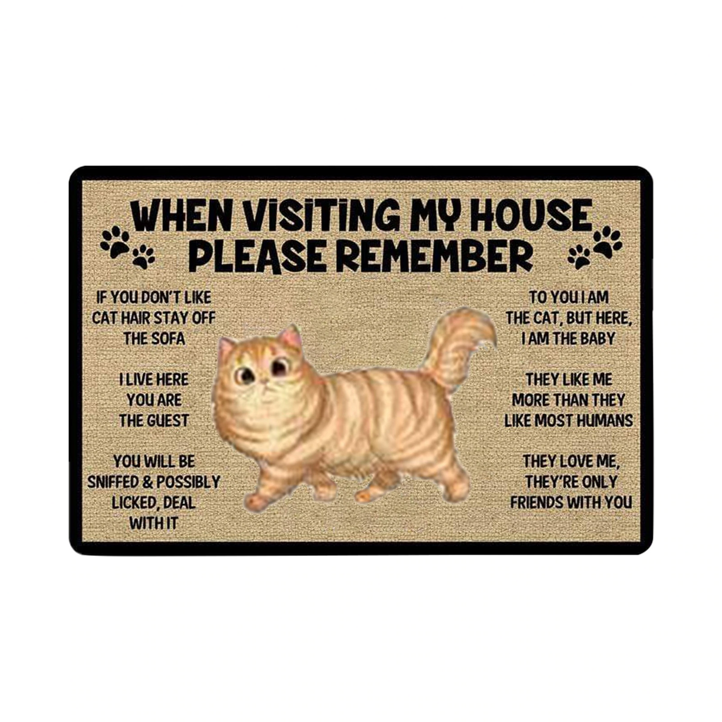Anti-Rutsch-Fußmatte „Cat Welcome“
