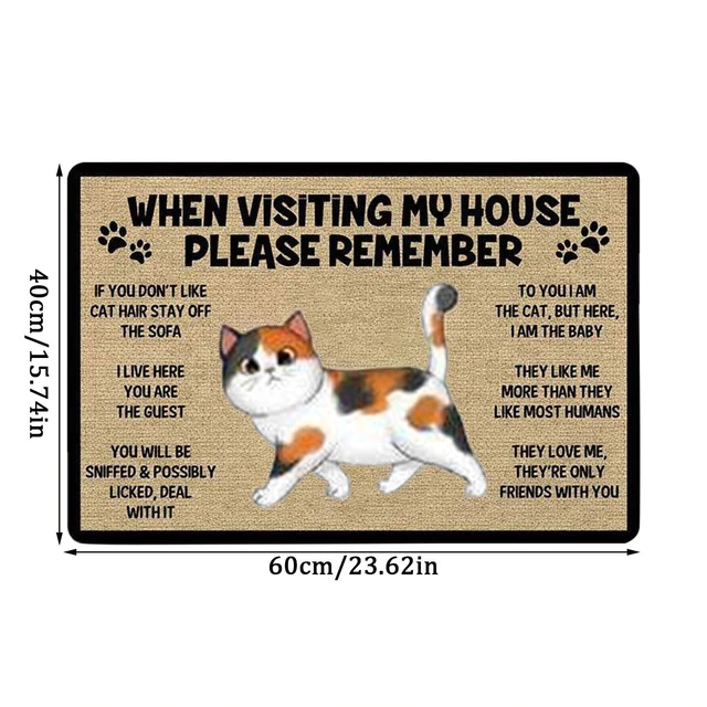 Anti-Rutsch-Fußmatte „Cat Welcome“