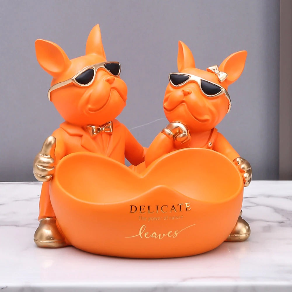 Nordic Twin & Big Mouth French Bulldog Desktop Decoration