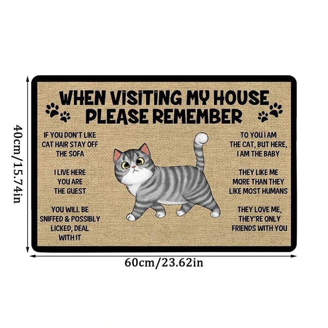 Anti-Rutsch-Fußmatte „Cat Welcome“