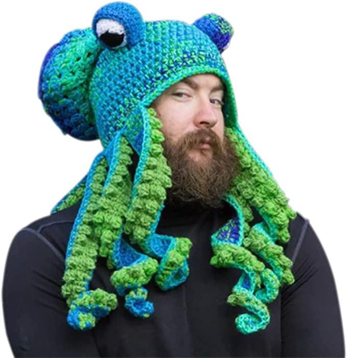 Lustiger gehäkelter Oktopus & Gladiatorhut