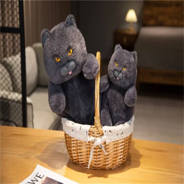 Fuming Furball Schwarze Katze Squish Plüschtier