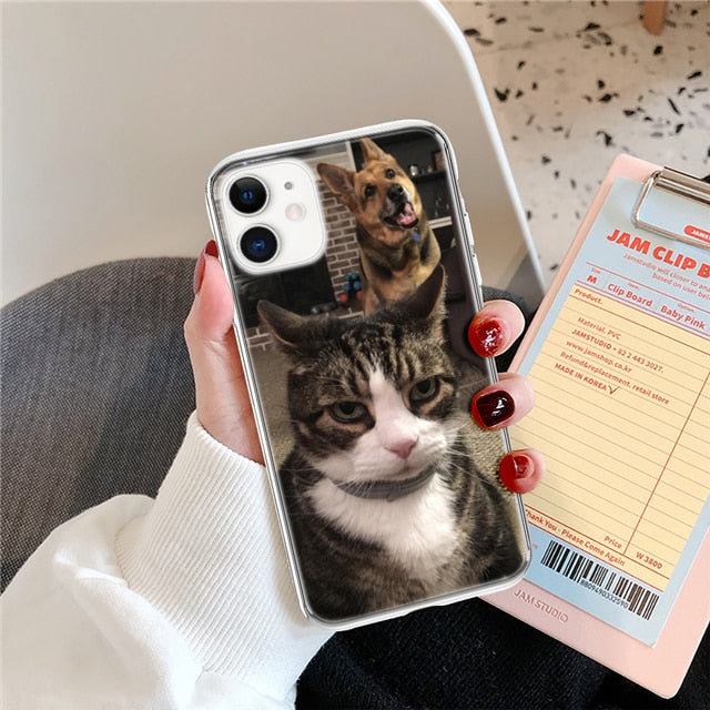 柴犬&猫デザインスマホケース