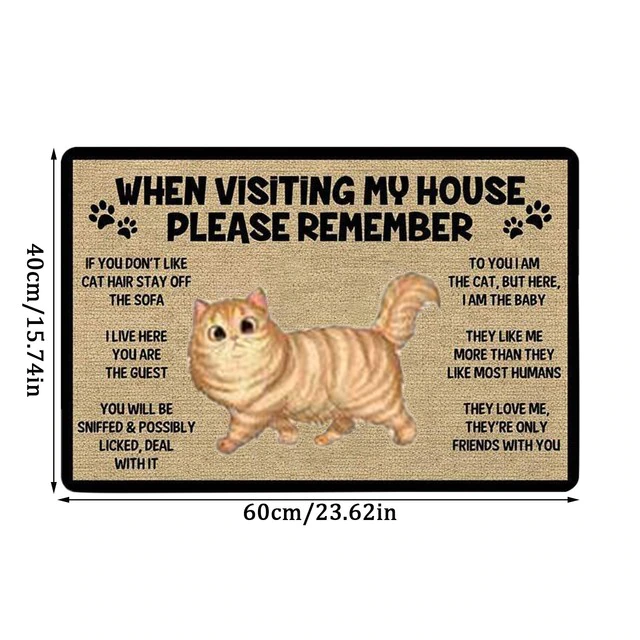 Anti-Rutsch-Fußmatte „Cat Welcome“