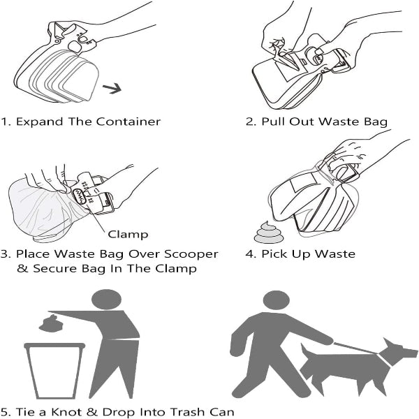 Hundekotgreifer (mit Tasche)