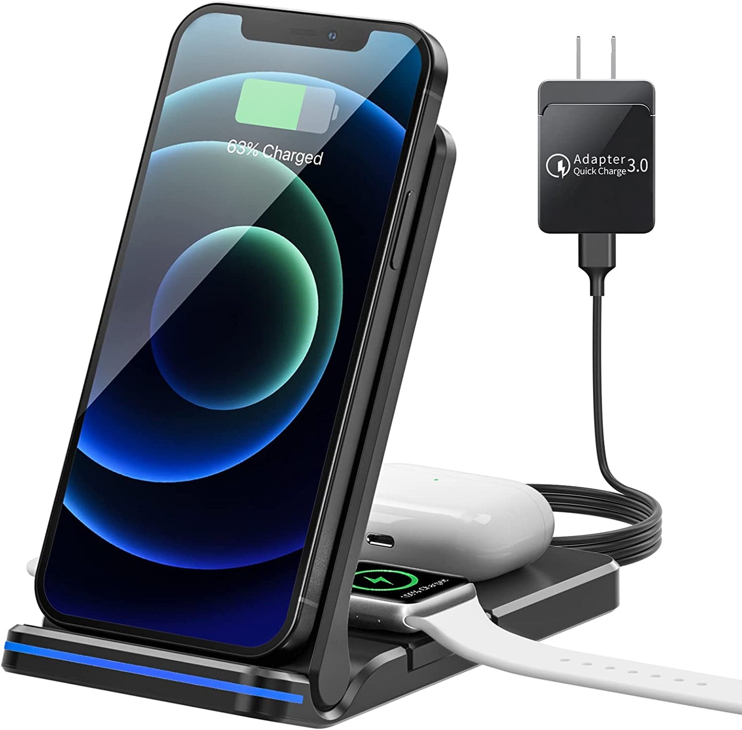 Wireless 3-in-1 Fast Charging Station