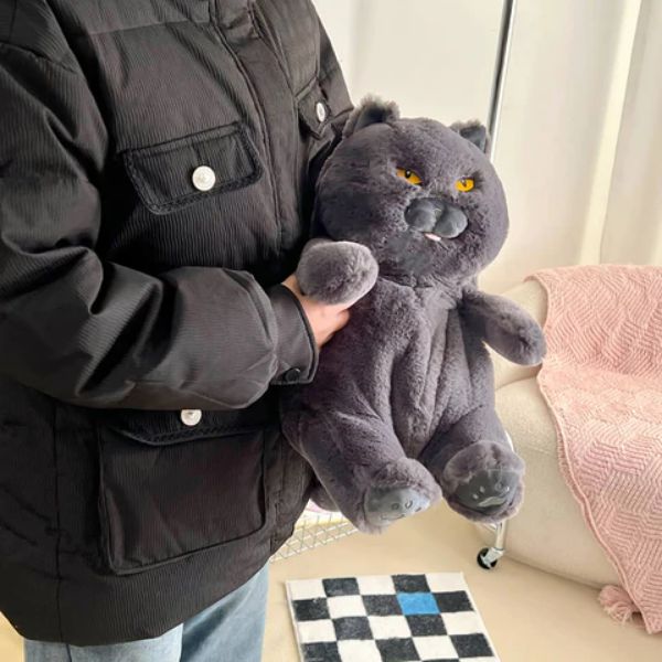 Fuming Furball Schwarze Katze Squish Plüschtier