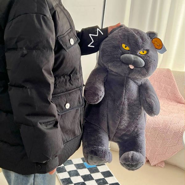 Fuming Furball Schwarze Katze Squish Plüschtier