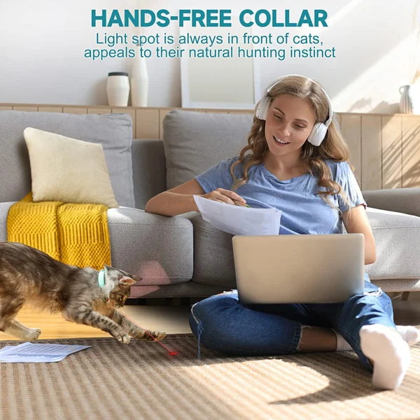 Electric Smart Amusing LED Collar Interactive Cat Toys