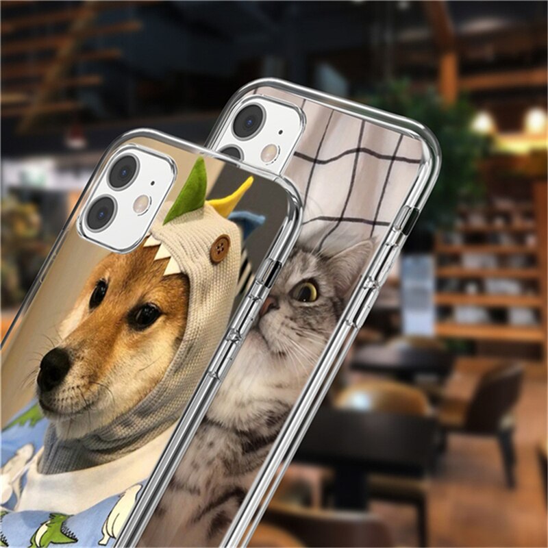 柴犬&猫デザインスマホケース