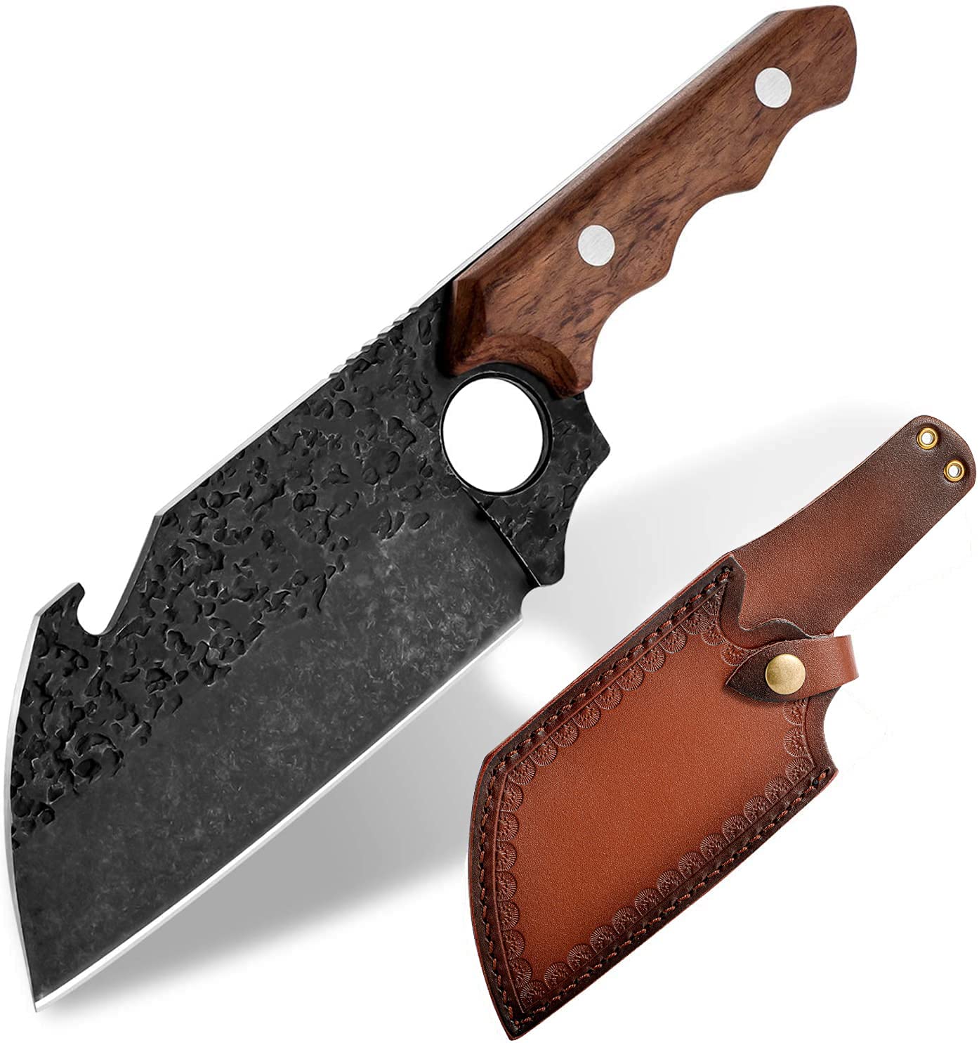 HandForged Meat Butcher Cleaver Kitchen Knife