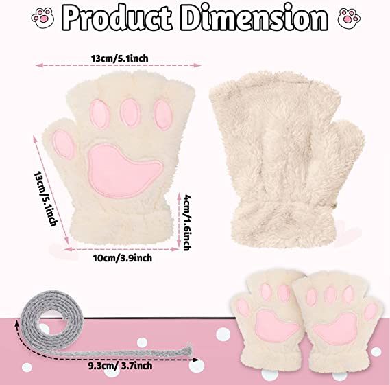 Cat Paw Winter Gloves