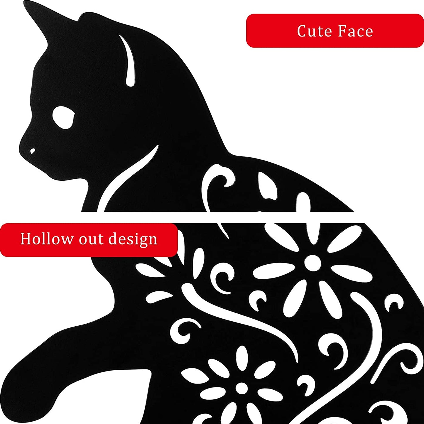 Black Cat Decorative Metal Garden Decorative Statues