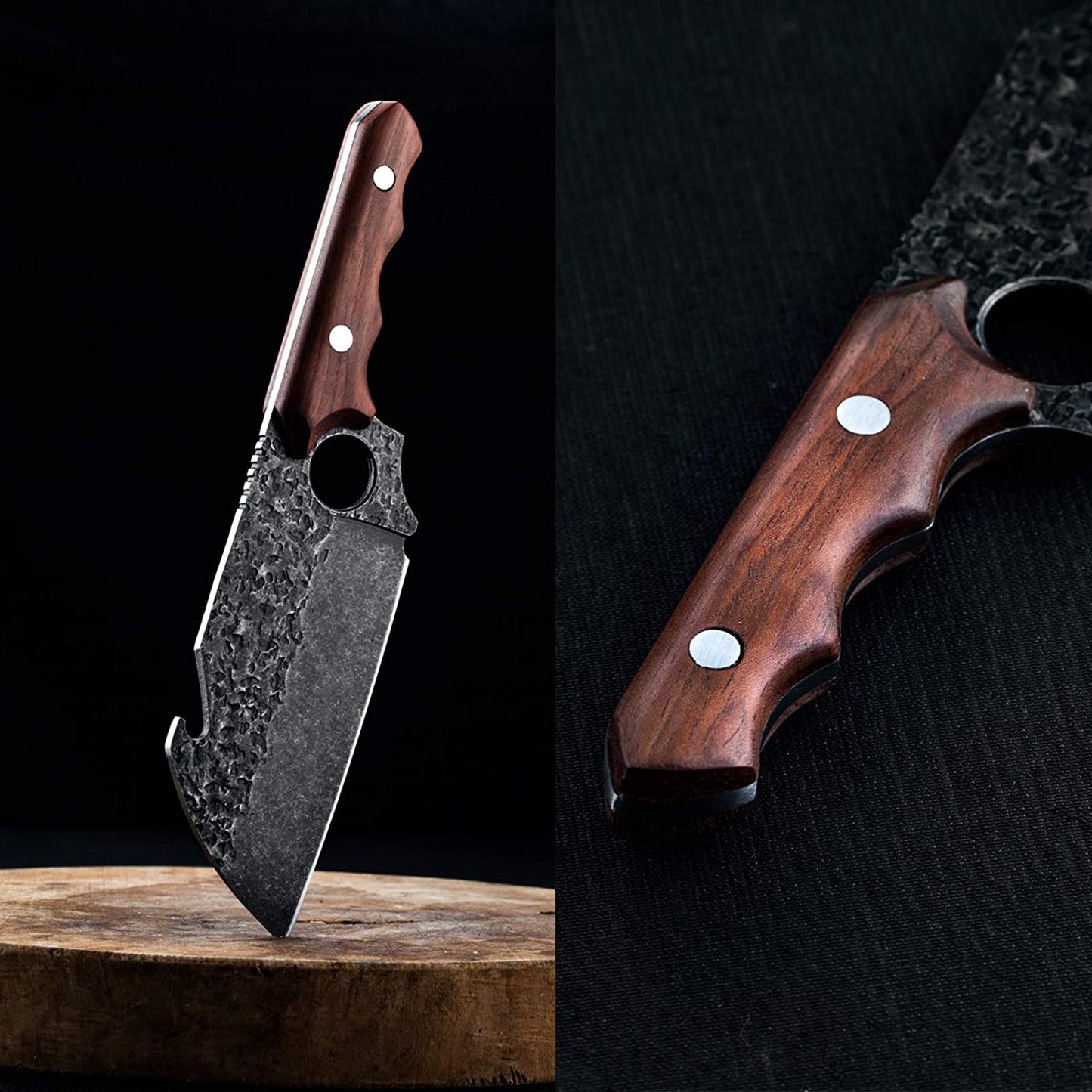 HandForged Meat Butcher Cleaver Kitchen Knife
