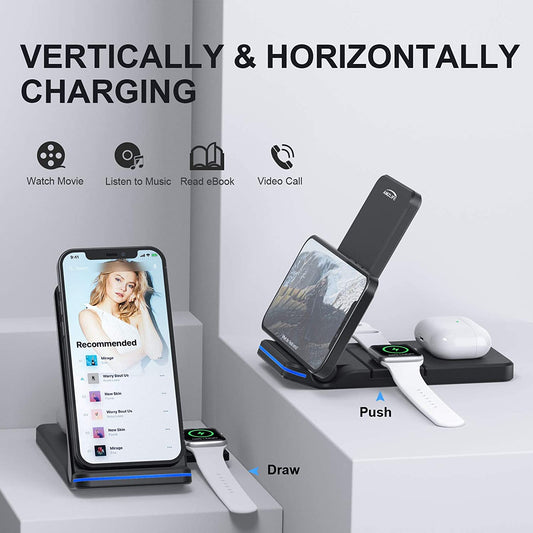 Wireless 3-in-1 Fast Charging Station